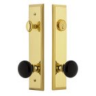 Tall Plate Complete Entry Set with Coventry Knob in Lifetime Brass