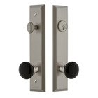 Tall Plate Complete Entry Set with Coventry Knob in Satin Nickel