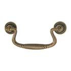 3 3/4" Centers Drop Pull in Antique Bronzed