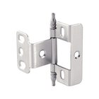 Full Wrap Non-Mortise Decorative Butt Hinge with Minaret Finial in Matte Nickel