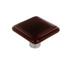 1 1/2" Knob in Garnet Red with Aluminum base