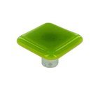 1 1/2" Knob in Spring Green Trans with Aluminum base