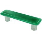 3" Centers Handle in Emerald Green with Aluminum base