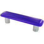 3" Centers Handle in Deep Cobalt Blue with Aluminum base