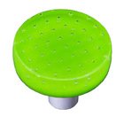 1 1/2" Diameter Knob in Spring Green with Aluminum base
