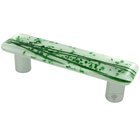 3" Centers Handle in Green & White with Aluminum base
