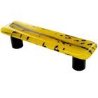 3" Centers Handle in Black & Sunflower Yellow with Aluminum base
