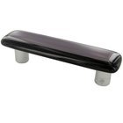 3" Centers Handle in Black Border & Dusty Lilac with Aluminum base