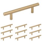 10 Pack of 3" Centers Cabinet Pull in Satin Bronze
