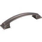 128mm Centers Pillow Cabinet Pull in Brushed Pewter