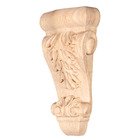 Small Low Profile Acanthus Traditional Corbel in Alder Wood