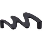Squiggly 3 3/4" Centers Novelty Pull in Flat Black