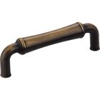 3 3/4" Centers Barrel Pull in Antique Brushed Satin Brass