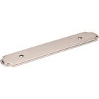 3 3/4" Centers Plain Handle Backplate in Satin Nickel
