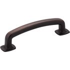 3 3/4" Centers Forged Look Flat Bottom Pull in Brushed Oil Rubbed Bronze