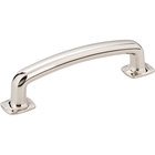 3 3/4" Centers Forged Look Flat Bottom Pull in Polished Nickel