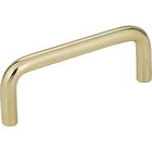 3" Centers Steel Wire Pull in Polished Brass