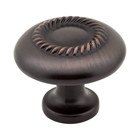 1 1/4" Diameter Knob with Rope Detail in Brushed Oil Rubbed Bronze