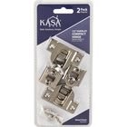 (2pc Pack) 1/2" Overlay Compact Hinges in Polished Nickel