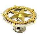 Ornamental Star Knob in Nickel and Gold
