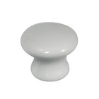 1 3/8" Porcelain Knob in White