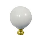 1 1/4" Porcelain Knob in White Ball