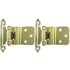 (Pair) 3/8" Inset Self-Closing Hinge in Polished Brass