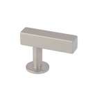 Solid Brass Bar Knob in Brushed Nickel