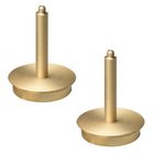 Two(2) Posts and Brackets to Convert Bar Pull into Towel Bar in Brushed Brass