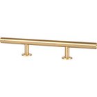 3" (76mm) 7" O/A Round Solid Brass Bar Pull in Brushed Brass