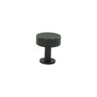 1 1/8" Solid Brass Round Disc Knob in Oil Rubbed Bronze
