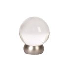 1 1/8" Knob in Transparent Clear/Brushed Nickel