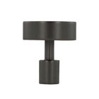 1 1/8" Round Disc Knob in Black Stainless