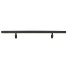 6" (152mm) Centers 10 1/2" O/A Round Bar Pull in Black Stainless