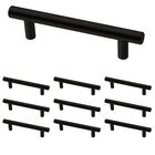(10 Pack) 3 3/4" (96mm) Centers Simple Round Bar Pull in Matte Black