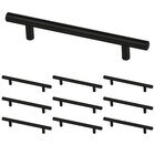 (10 Pack) 5 1/16" (128mm) Centers Simple Round Bar Pull in Matte Black