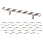 (30 Pack) 5 1/16" (128mm) Centers Simple Round Bar Pull in Stainless Steel