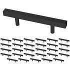 (30 Pack) 3" (76mm) Centers Simple Square Bar Pull in Matte Black