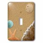 Single Toggle Switch Plate With Sandy Beach With Shells