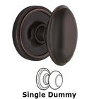Single Dummy Classic Rosette with Homestead Door Knob in Timeless Bronze