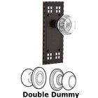 Double Dummy Set - Craftsman Plate with Waldorf Door Knob in Timeless Bronze