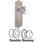 Double Dummy Set Without Keyhole - Meadows Plate with Waldorf Knob in Satin Nickel