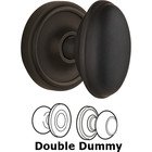 Double Dummy Classic Rosette with Homestead Door Knob in Oil-rubbed Bronze