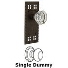 Single Dummy Craftsman Plate with Waldorf Knob in Oil Rubbed Bronze