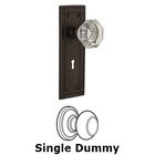 Single Dummy Mission Plate with Waldorf Knob and Keyhole in Oil Rubbed Bronze