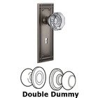 Double Dummy Mission Plate with Waldorf Knob and Keyhole in Antique Pewter