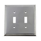 Double Toggle Switchplate in Bright Chrome