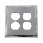 Double Duplex Switchplate in Bright Chrome