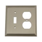 Toggle/Duplex Switchplate in Satin Nickel