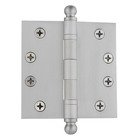 4" Ball Tip Heavy Duty Hinge with Square Corners in Satin Nickel (Sold Individually)